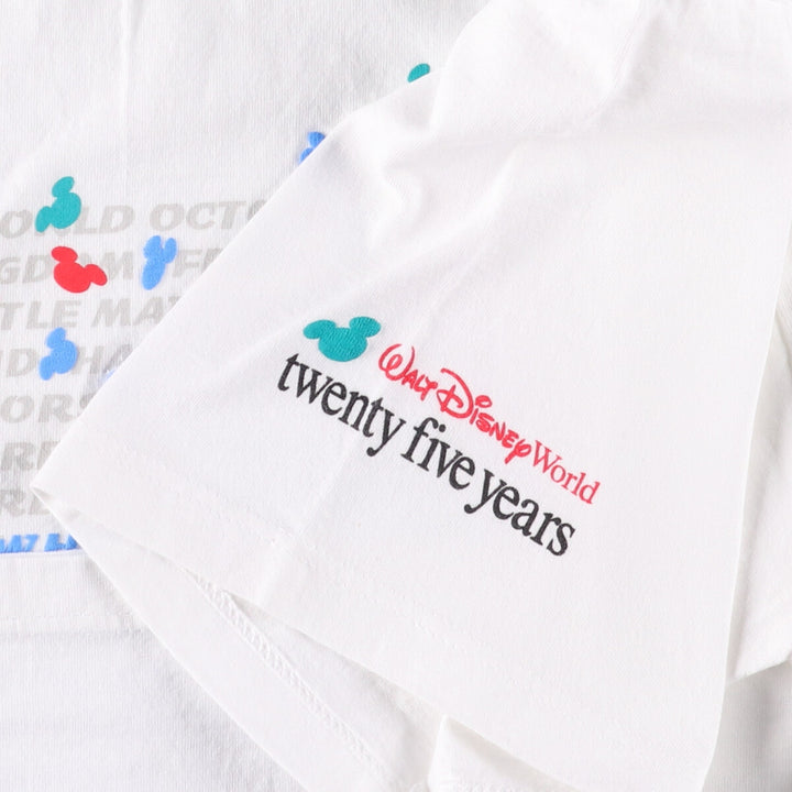 Vintage 90'S Disney Mickey Mouse character print T-shirt, Made in USA, Size M, Men's Size M cotton white type Vintage Second Hand