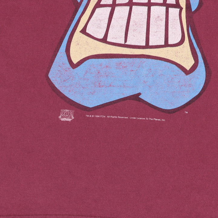 90'S Murina "The Tick" character print T-shirt, Made in USA, Men's XL, Vintage cotton burgundy type Vintage Second Hand