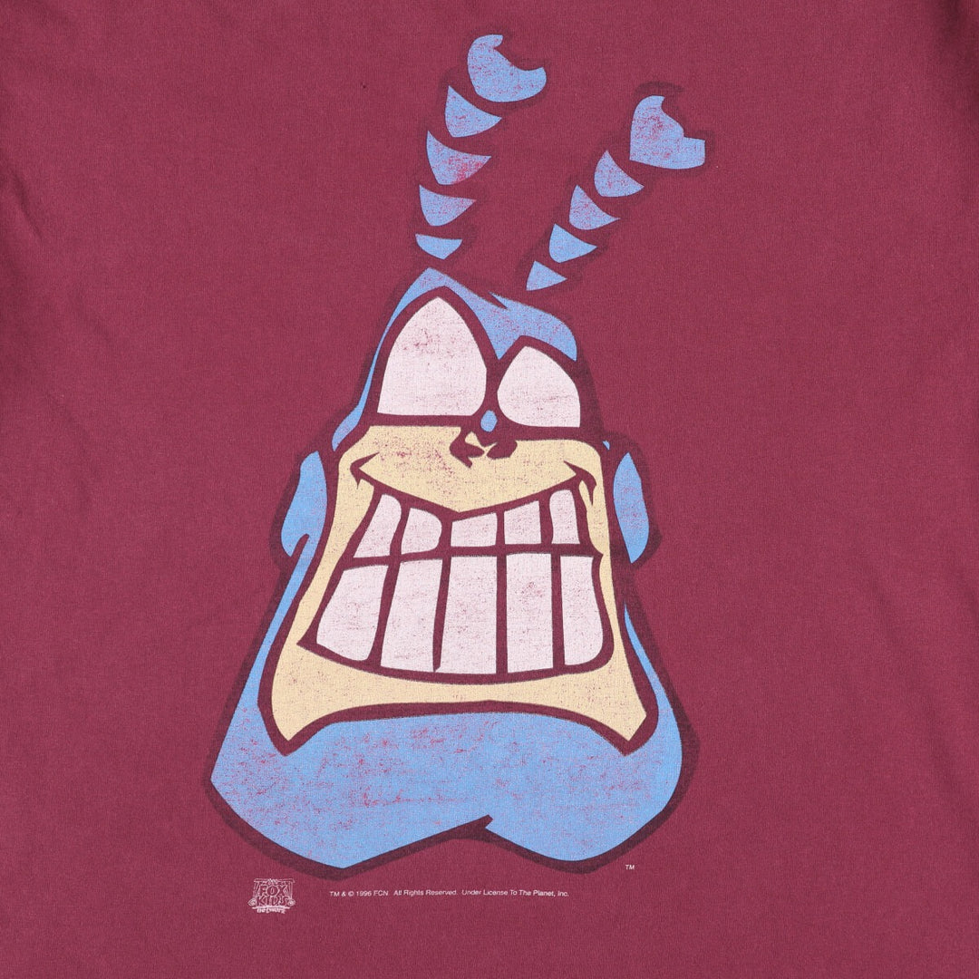 90'S Murina "The Tick" character print T-shirt, Made in USA, Men's XL, Vintage cotton burgundy type Vintage Second Hand