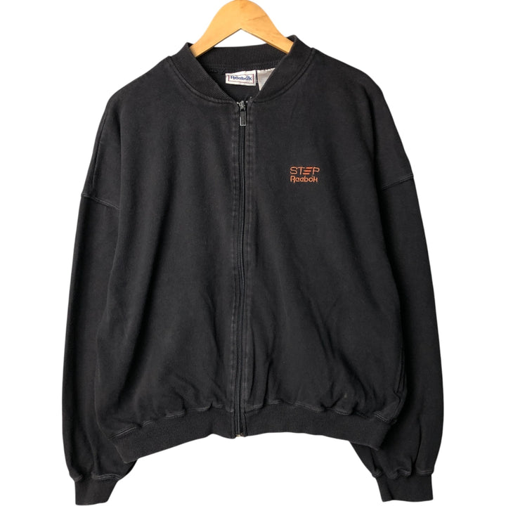 90'S Reebok full-zip sweatshirt, men's size L, vintage cotton black type Vintage Second Hand