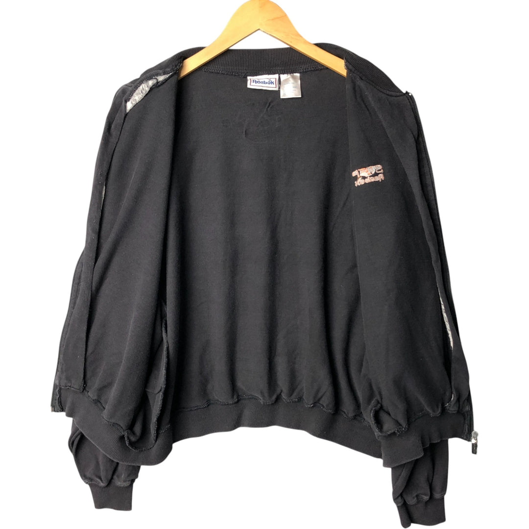 90'S Reebok full-zip sweatshirt, men's size L, vintage cotton black type Vintage Second Hand