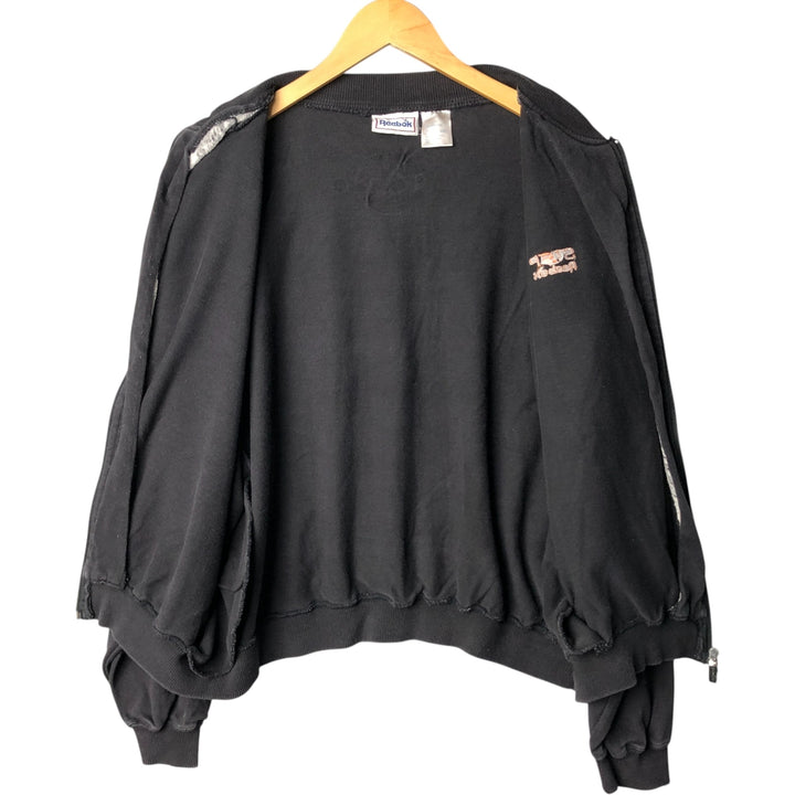 90'S Reebok full-zip sweatshirt, men's size L, vintage cotton black type Vintage Second Hand