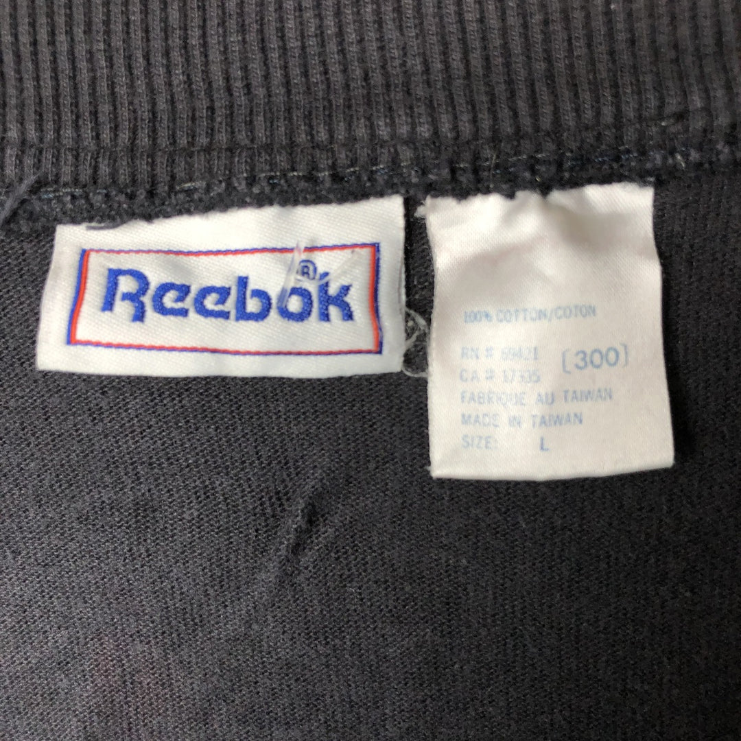 90'S Reebok full-zip sweatshirt, men's size L, vintage cotton black type Vintage Second Hand