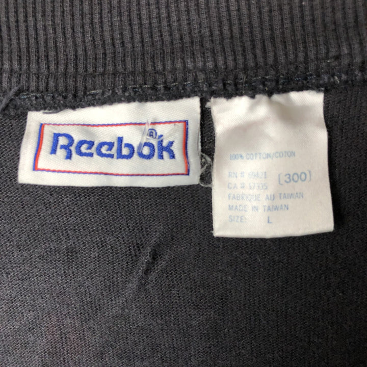 90'S Reebok full-zip sweatshirt, men's size L, vintage cotton black type Vintage Second Hand