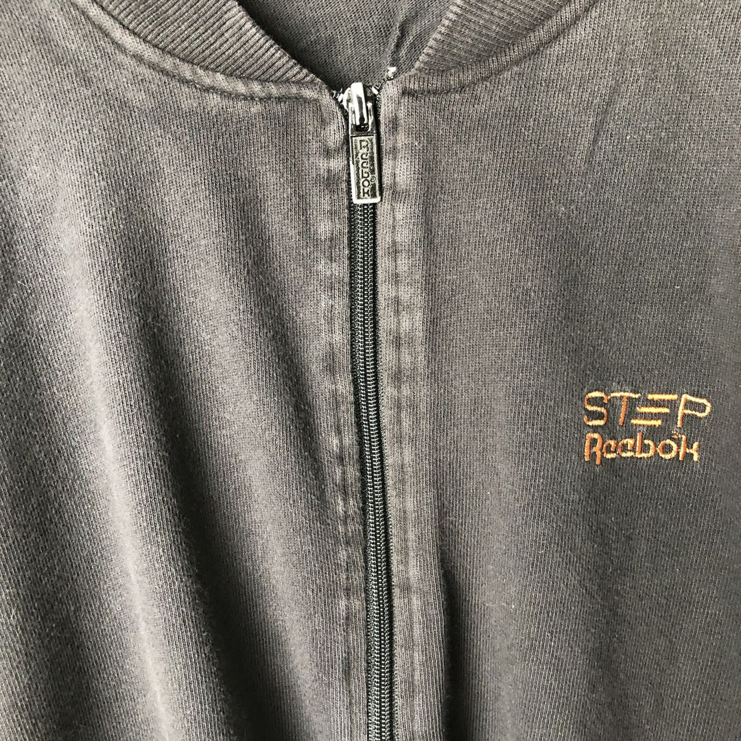 90'S Reebok full-zip sweatshirt, men's size L, vintage cotton black type Vintage Second Hand