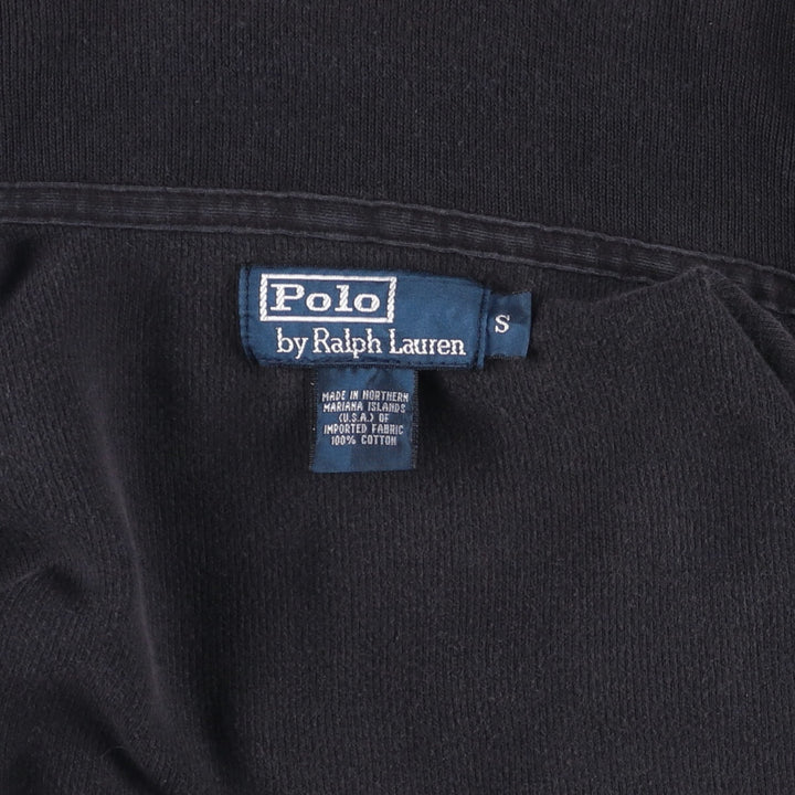 Ralph Lauren POLO by Ralph Lauren full zip sweatshirt, men's size S cotton black type Vintage Second Hand