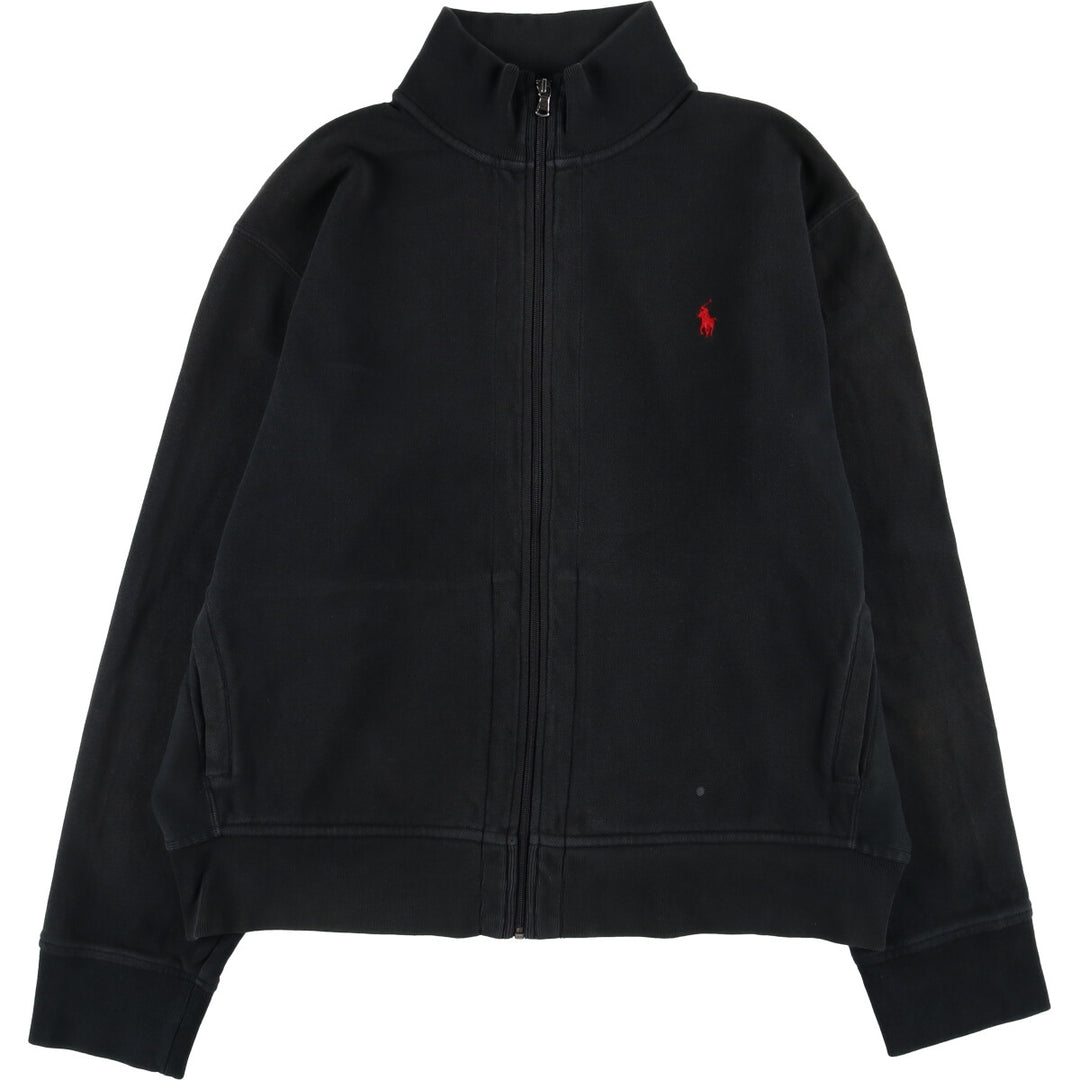 Ralph Lauren POLO by Ralph Lauren full zip sweatshirt, men's XXL size cotton black type Vintage Second Hand