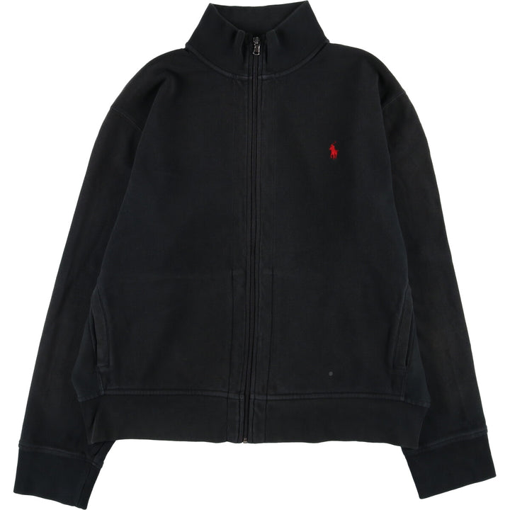 Ralph Lauren POLO by Ralph Lauren full zip sweatshirt, men's XXL size cotton black type Vintage Second Hand