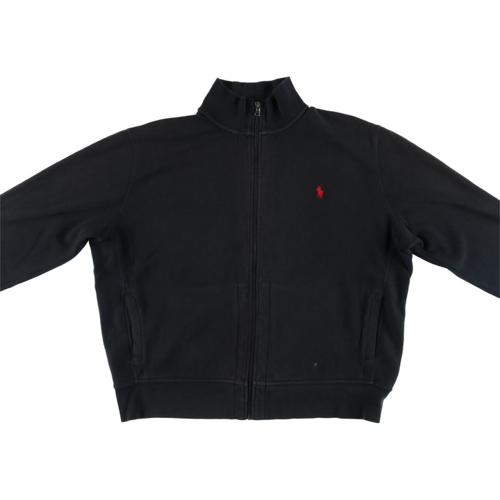 Ralph Lauren POLO by Ralph Lauren full zip sweatshirt, men's XXL size cotton black type Vintage Second Hand