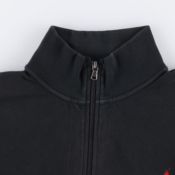 Ralph Lauren POLO by Ralph Lauren full zip sweatshirt, men's XXL size cotton black type Vintage Second Hand
