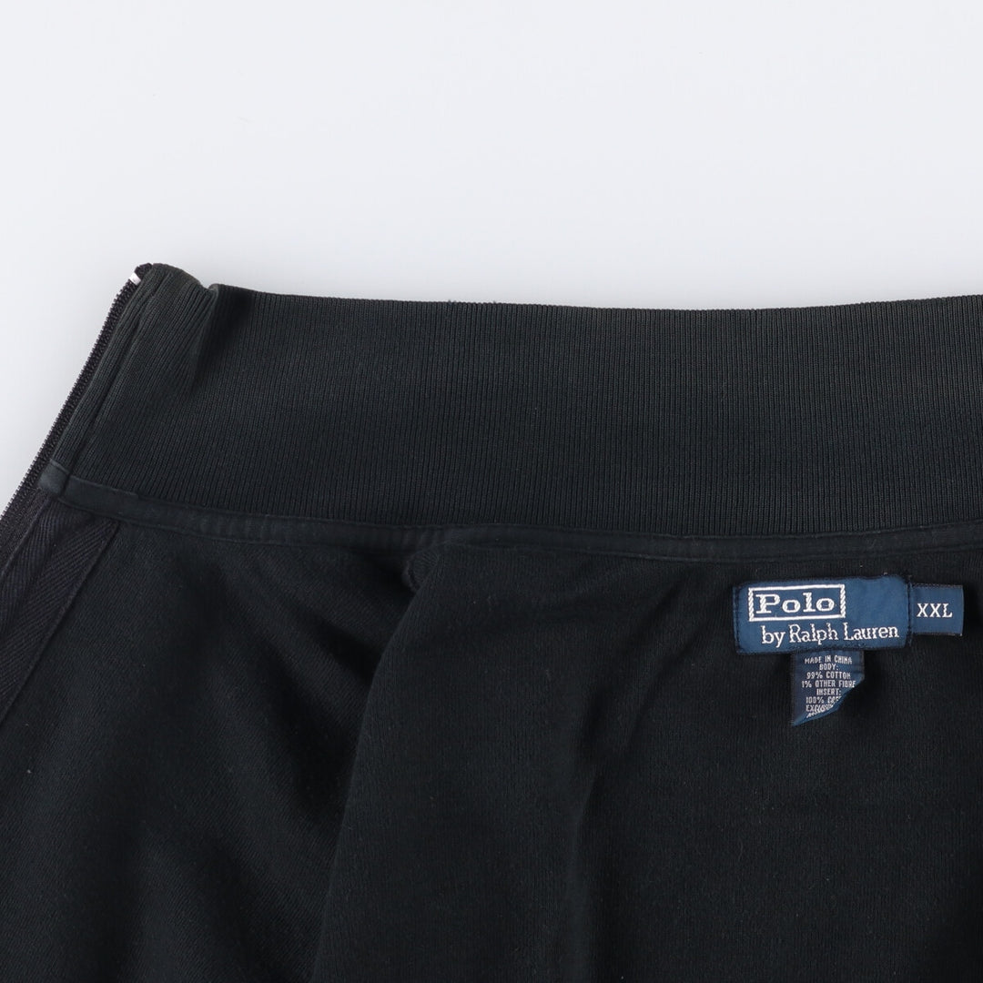 Ralph Lauren POLO by Ralph Lauren full zip sweatshirt, men's XXL size cotton black type Vintage Second Hand