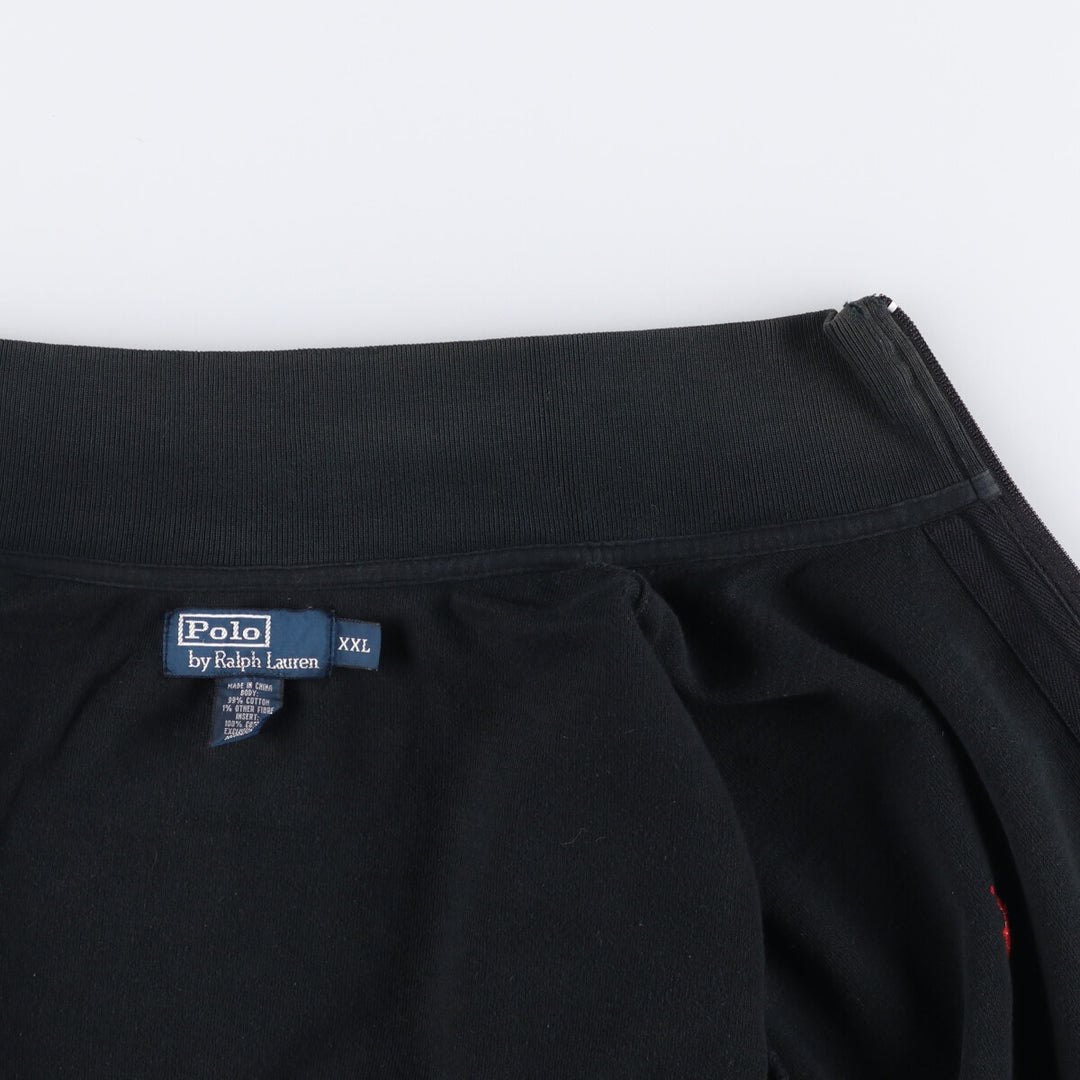 Ralph Lauren POLO by Ralph Lauren full zip sweatshirt, men's XXL size cotton black type Vintage Second Hand