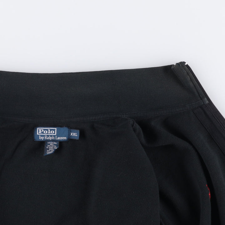 Ralph Lauren POLO by Ralph Lauren full zip sweatshirt, men's XXL size cotton black type Vintage Second Hand