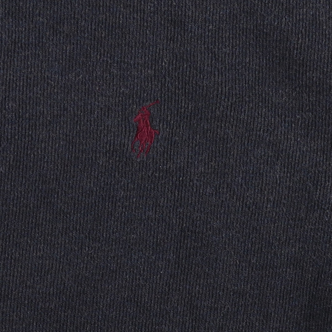 Ralph Lauren POLO by Ralph Lauren full zip sweatshirt, men's XL size cotton Charcoal Vintage Second Hand