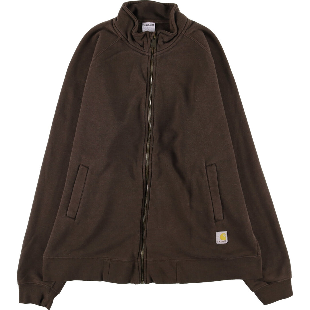Carhartt Sweat Full Zip Hoodie Men's XL cotton brown type Vintage Second Hand