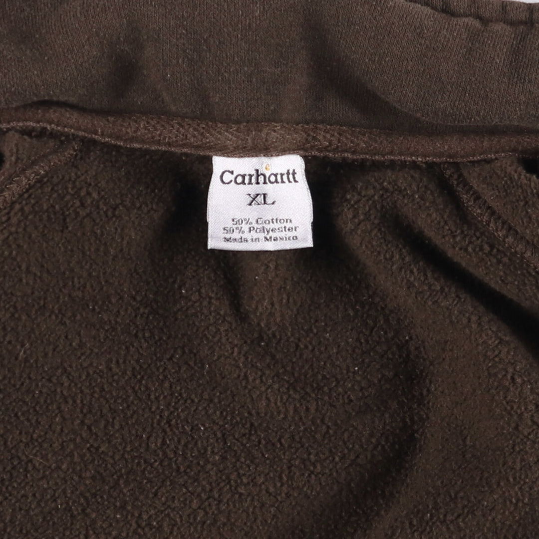 Carhartt Sweat Full Zip Hoodie Men's XL cotton brown type Vintage Second Hand