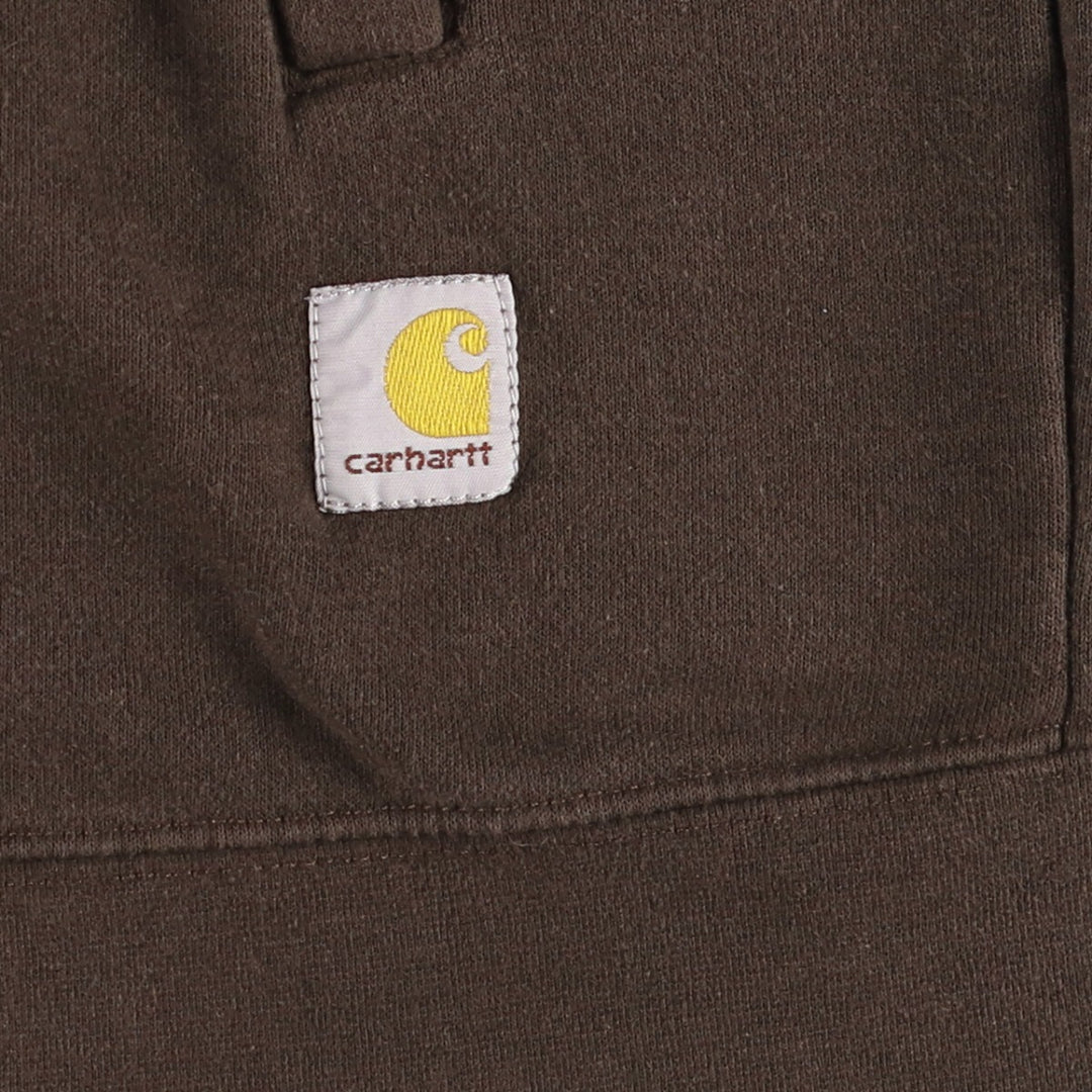 Carhartt Sweat Full Zip Hoodie Men's XL cotton brown type Vintage Second Hand