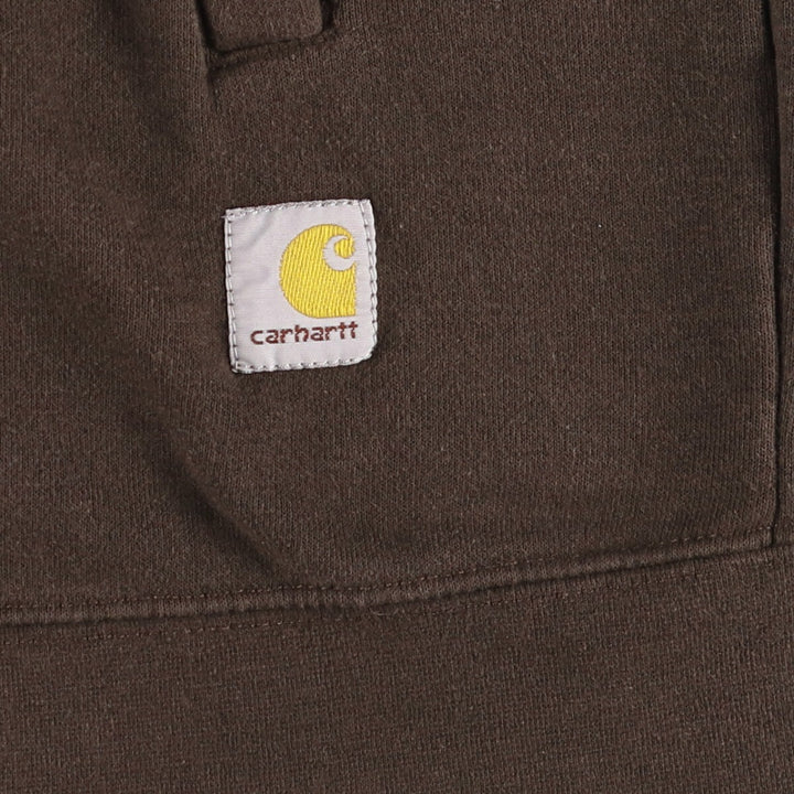 Carhartt Sweat Full Zip Hoodie Men's XL cotton brown type Vintage Second Hand