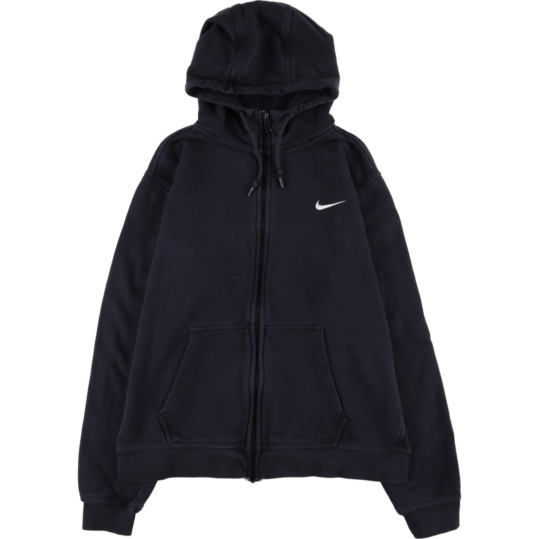 Nike Sweat Full Zip Hoodie Men's Size L cotton black type Vintage Second Hand