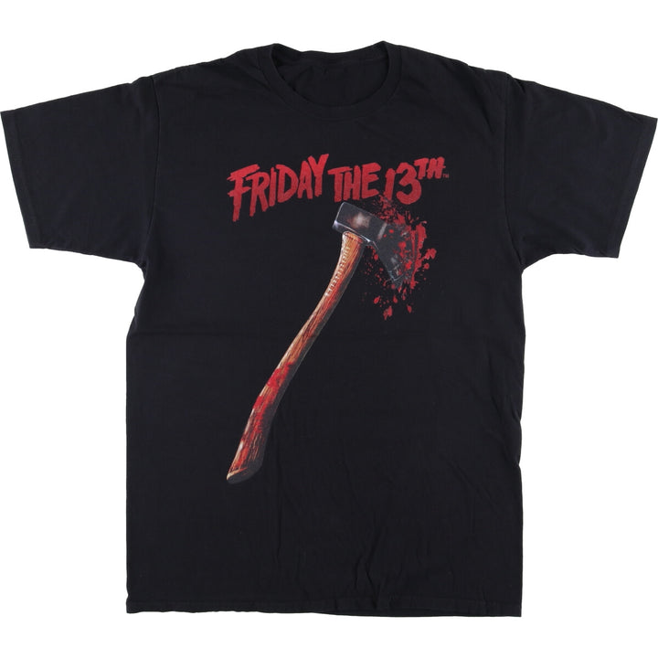 FLYDAY THE 13TH Friday the 13th Movie T-Shirt, Men's Size Small unclear black type Vintage Second Hand
