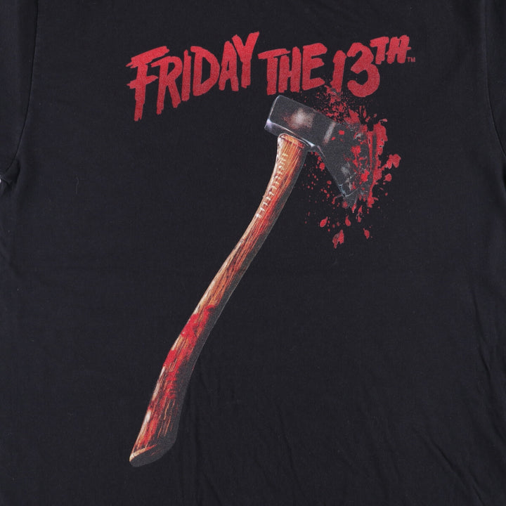 FLYDAY THE 13TH Friday the 13th Movie T-Shirt, Men's Size Small unclear black type Vintage Second Hand