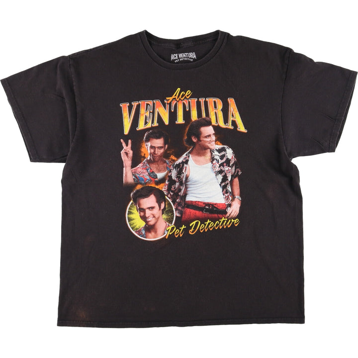 ACE VENTURA Ace Ventura Movie T-Shirt Men's XL cotton black type Vintage Second Hand