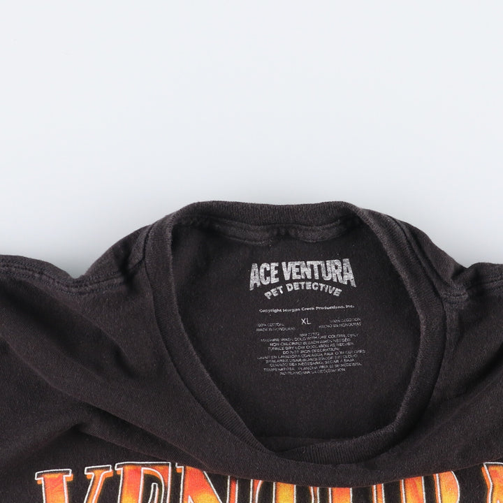 ACE VENTURA Ace Ventura Movie T-Shirt Men's XL cotton black type Vintage Second Hand