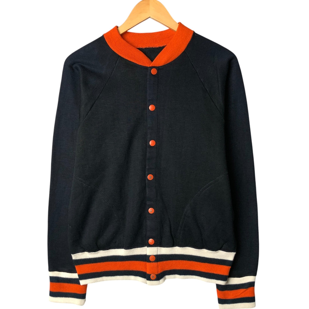 Snap-on sweatshirt cardigan, made in the USA, men's size M unclear black type Vintage Second Hand