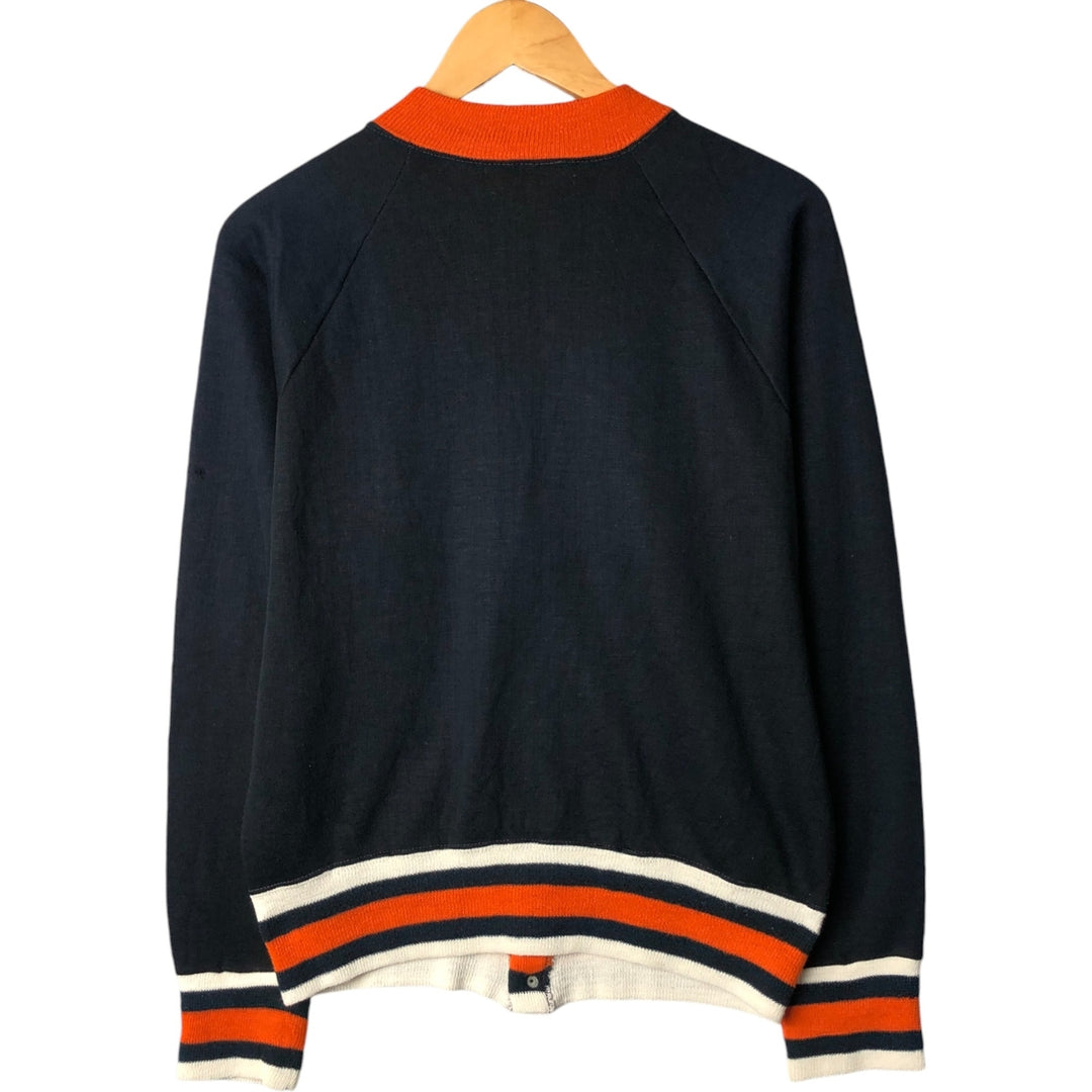 Snap-on sweatshirt cardigan, made in the USA, men's size M unclear black type Vintage Second Hand