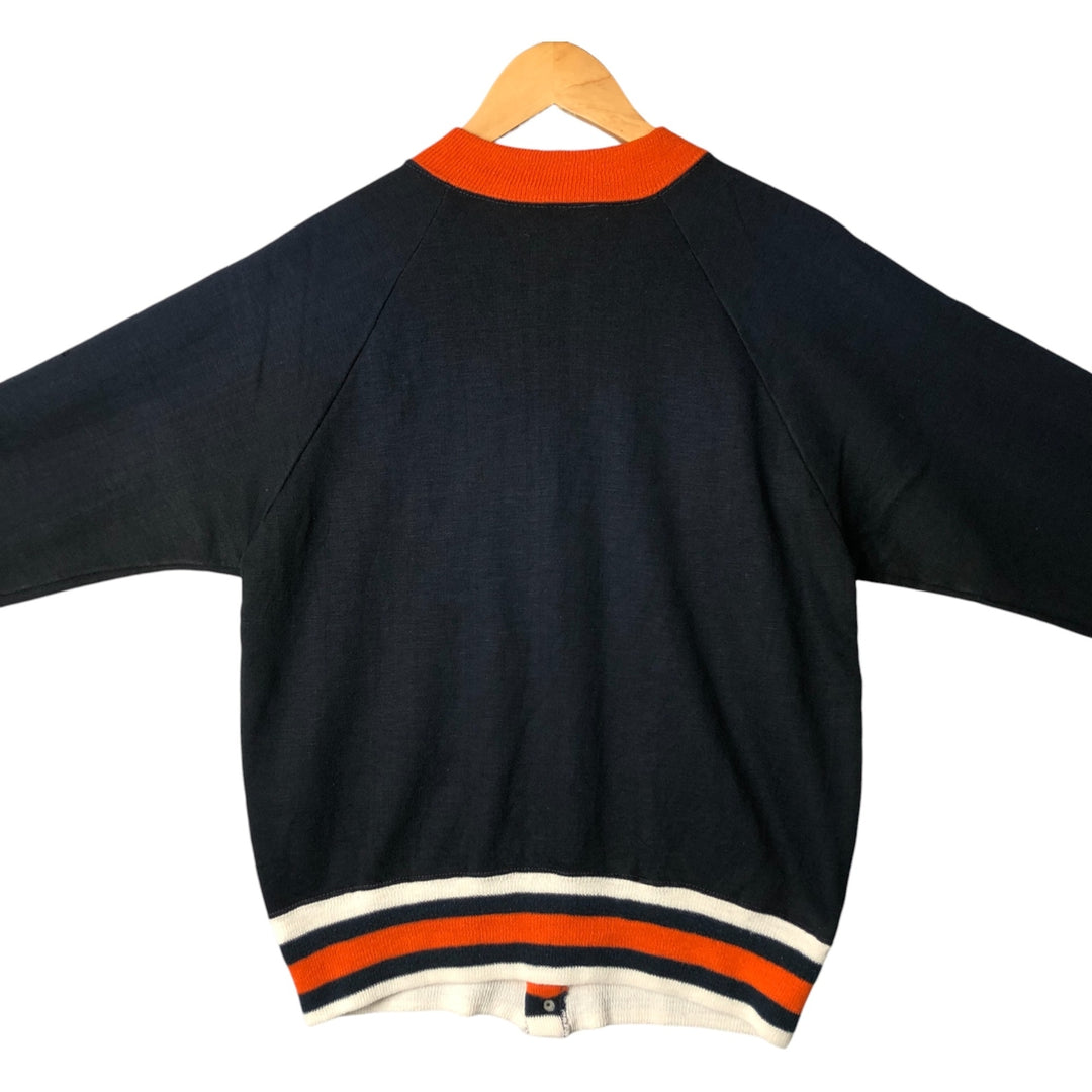 Snap-on sweatshirt cardigan, made in the USA, men's size M unclear black type Vintage Second Hand