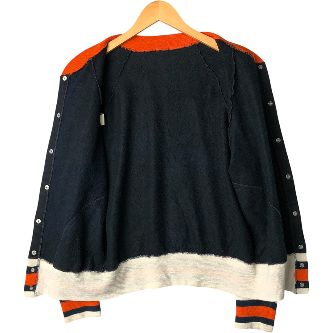 Snap-on sweatshirt cardigan, made in the USA, men's size M unclear black type Vintage Second Hand