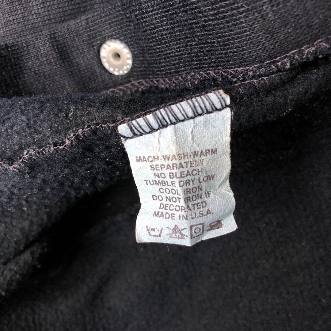 Snap-on sweatshirt cardigan, made in the USA, men's size M unclear black type Vintage Second Hand