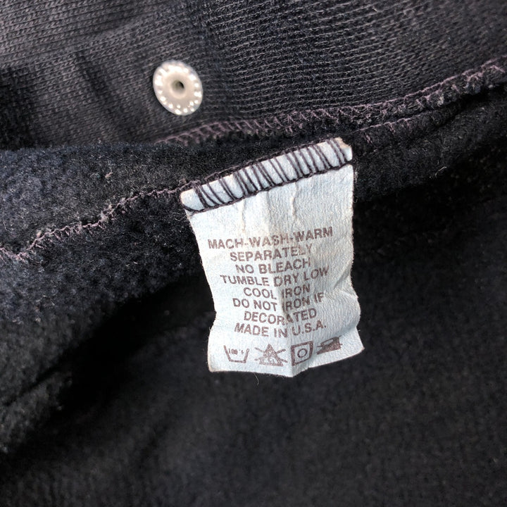 Snap-on sweatshirt cardigan, made in the USA, men's size M unclear black type Vintage Second Hand