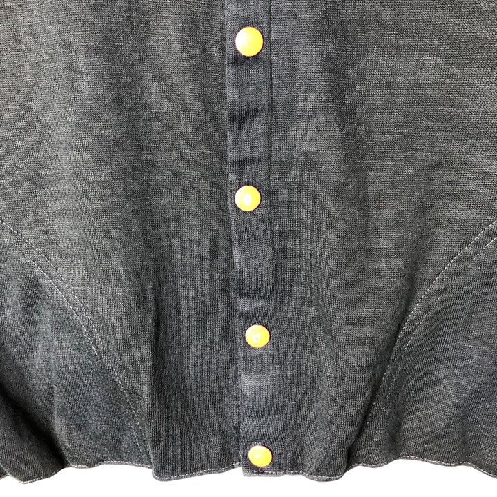 Snap-on sweatshirt cardigan, made in the USA, men's size M unclear black type Vintage Second Hand