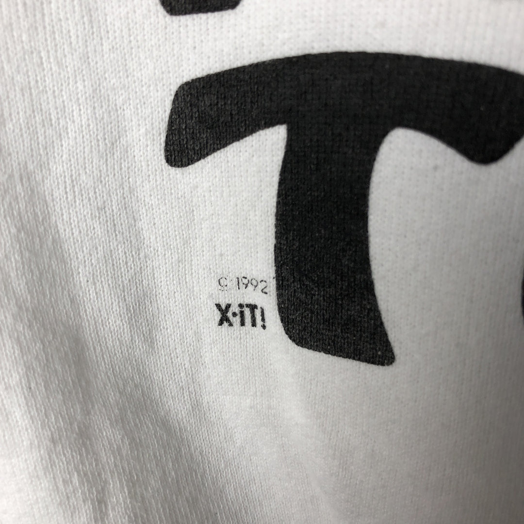 Vintage 90'S Hanes ACTIVEWEAR message print sweatshirt, made in the USA, size L, men's cotton white type Vintage Second Hand