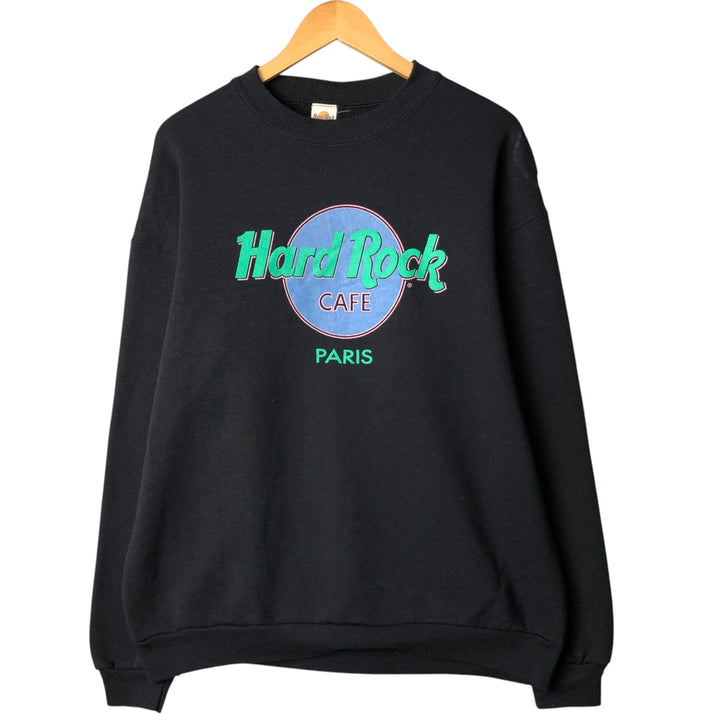 90'S HARD ROCK CAFE Advertising Sweatshirt, Men's XL Size, Vintage cotton black type Vintage Second Hand