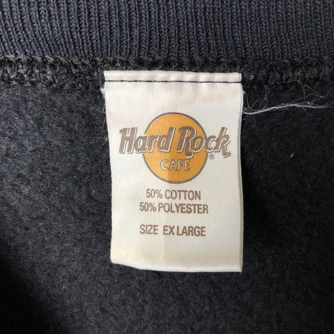 90'S HARD ROCK CAFE Advertising Sweatshirt, Men's XL Size, Vintage cotton black type Vintage Second Hand