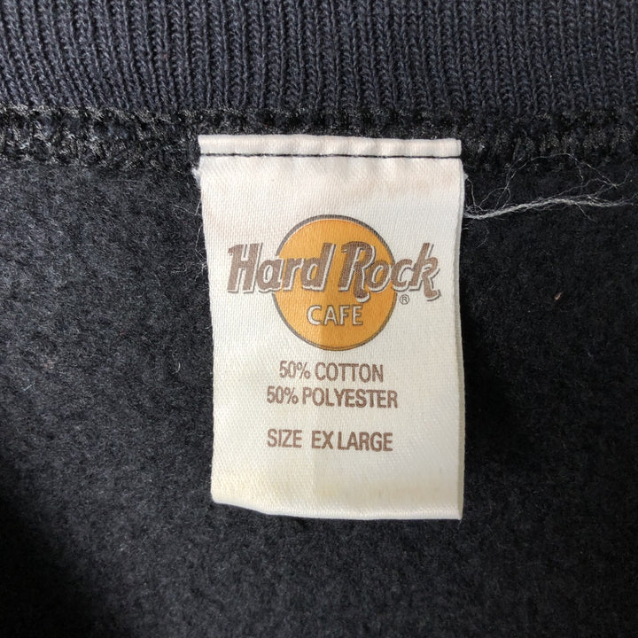 90'S HARD ROCK CAFE Advertising Sweatshirt, Men's XL Size, Vintage cotton black type Vintage Second Hand