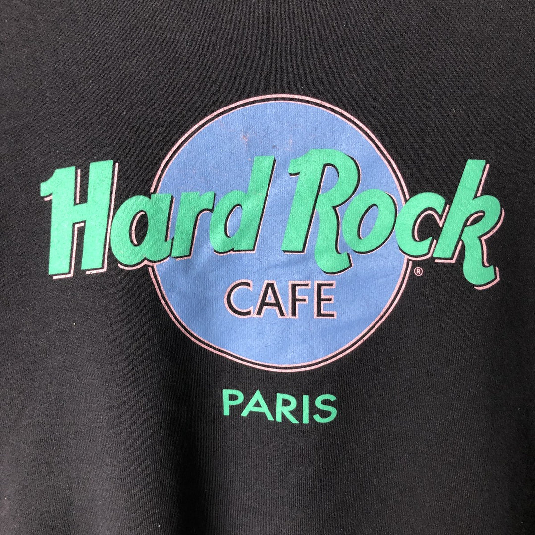 90'S HARD ROCK CAFE Advertising Sweatshirt, Men's XL Size, Vintage cotton black type Vintage Second Hand