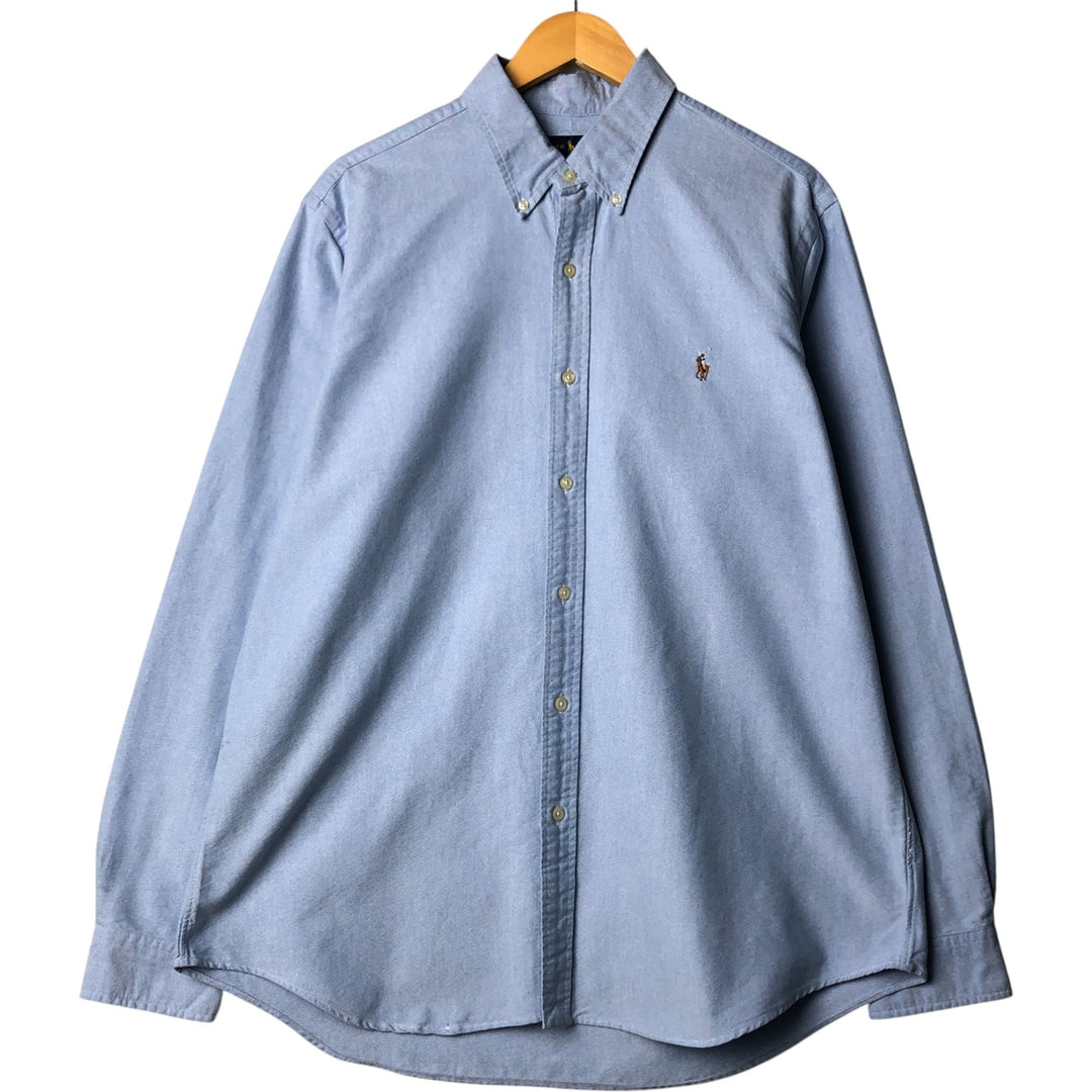 Ralph Lauren POLO RALPH LAUREN Long Sleeve Button Down Shirt Men's XL cotton blue type Vintage Second Hand