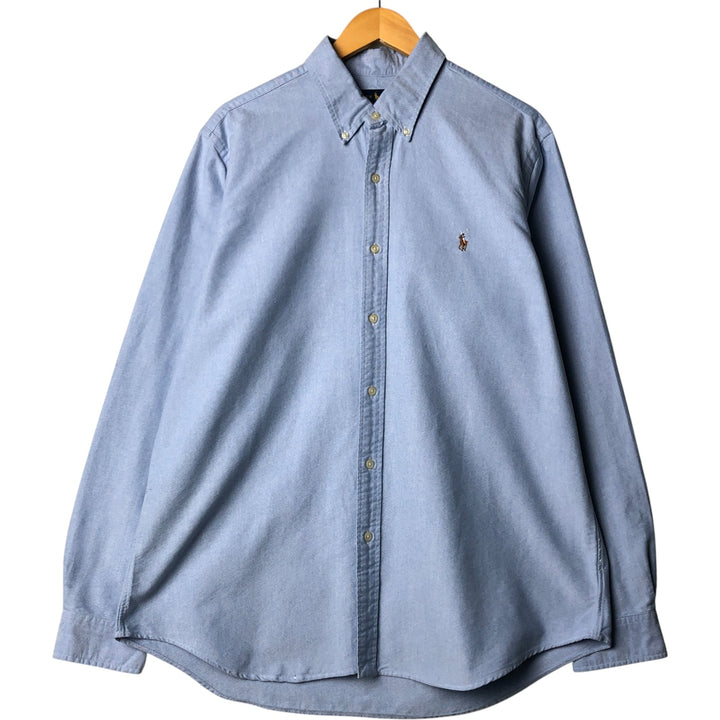 Ralph Lauren POLO RALPH LAUREN Long Sleeve Button Down Shirt Men's XL cotton blue type Vintage Second Hand