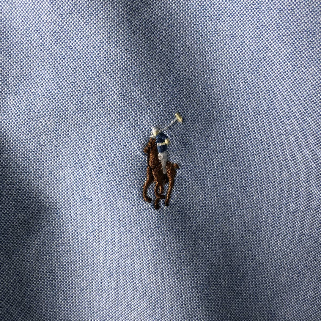 Ralph Lauren POLO RALPH LAUREN Long Sleeve Button Down Shirt Men's XL cotton blue type Vintage Second Hand