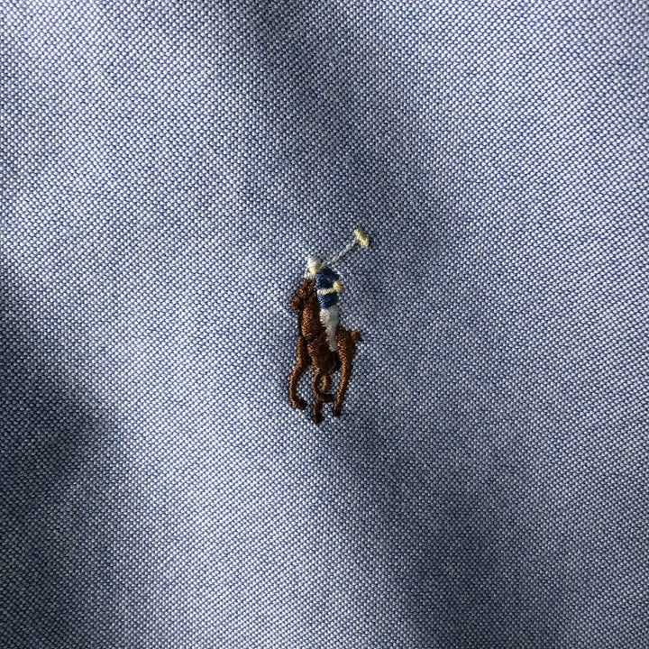 Ralph Lauren POLO RALPH LAUREN Long Sleeve Button Down Shirt Men's XL cotton blue type Vintage Second Hand