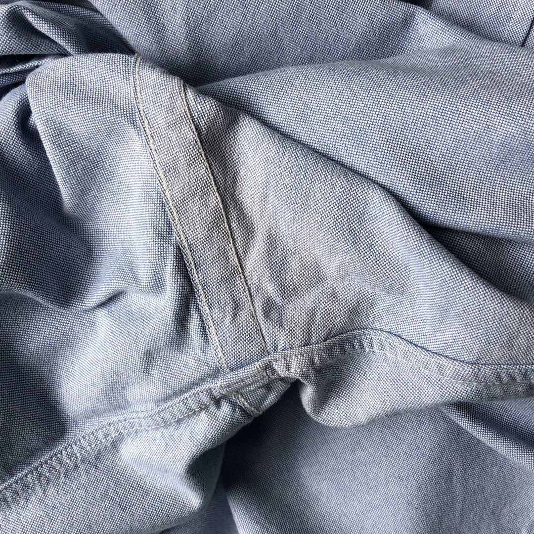 Ralph Lauren POLO RALPH LAUREN Long Sleeve Button Down Shirt Men's XL cotton blue type Vintage Second Hand
