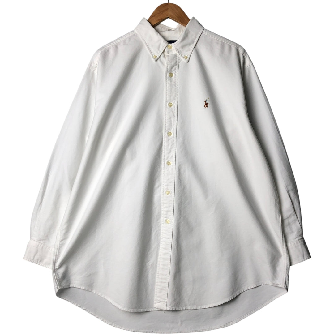 Ralph Lauren POLO by Ralph Lauren Long Sleeve Button Down Shirt Made in Canada Men's XL cotton white type Vintage Second Hand