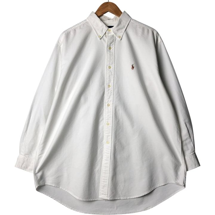 Ralph Lauren POLO by Ralph Lauren Long Sleeve Button Down Shirt Made in Canada Men's XL cotton white type Vintage Second Hand