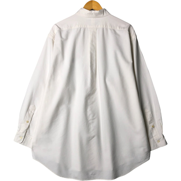 Ralph Lauren YARMOUTH long sleeve button down shirt, men's XL size cotton white type Vintage Second Hand