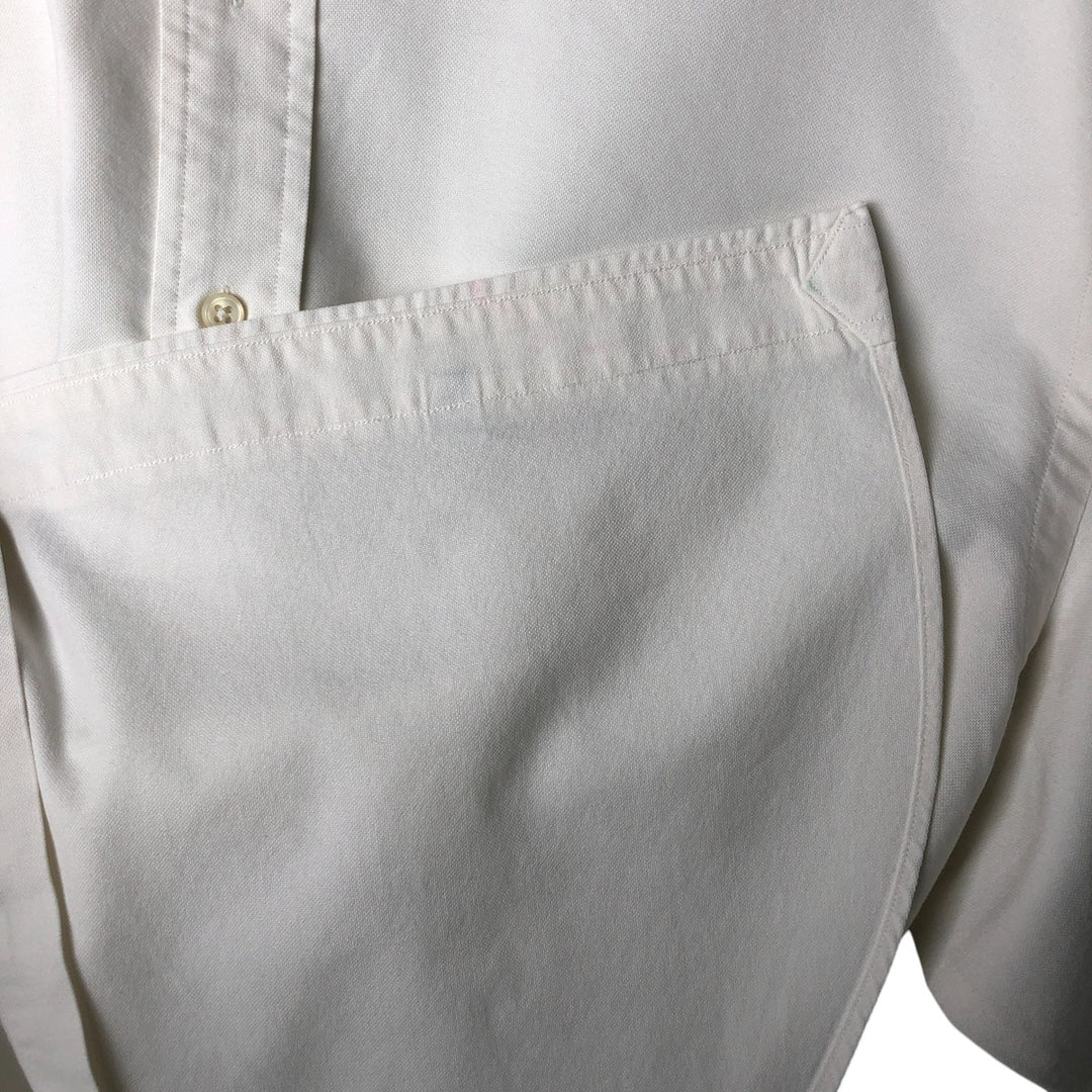 Ralph Lauren YARMOUTH long sleeve button down shirt, men's XL size cotton white type Vintage Second Hand