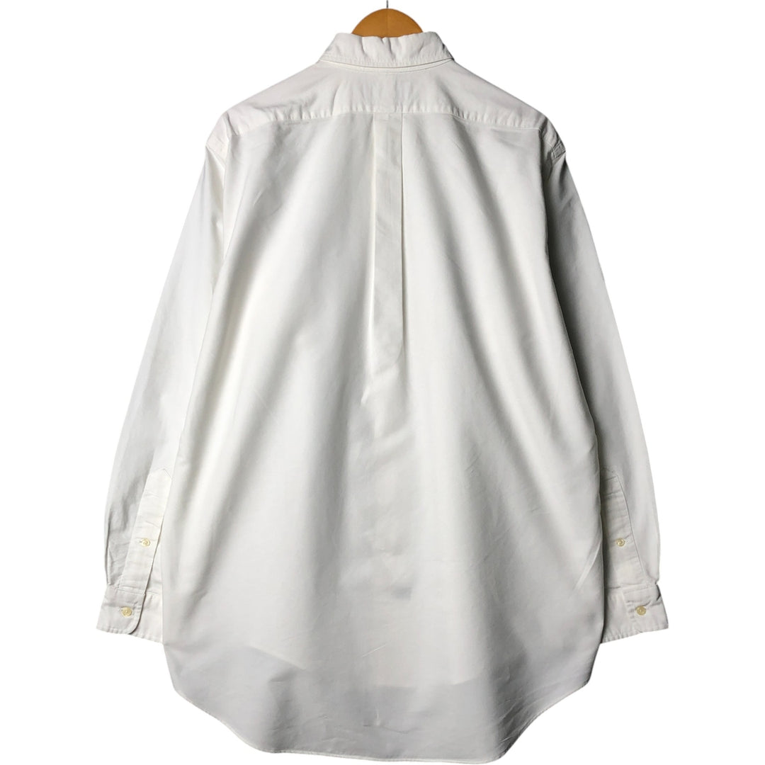 Ralph Lauren Classic Fit Long Sleeve Button Down Shirt, Men's Size L cotton white type Vintage Second Hand