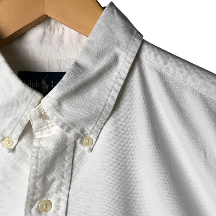 Ralph Lauren Classic Fit Long Sleeve Button Down Shirt, Men's Size L cotton white type Vintage Second Hand